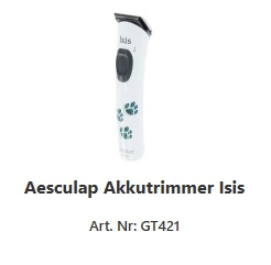 Aesculap Akkutrimmer Isis Akkuschermaschine mit Li-Ion Akku